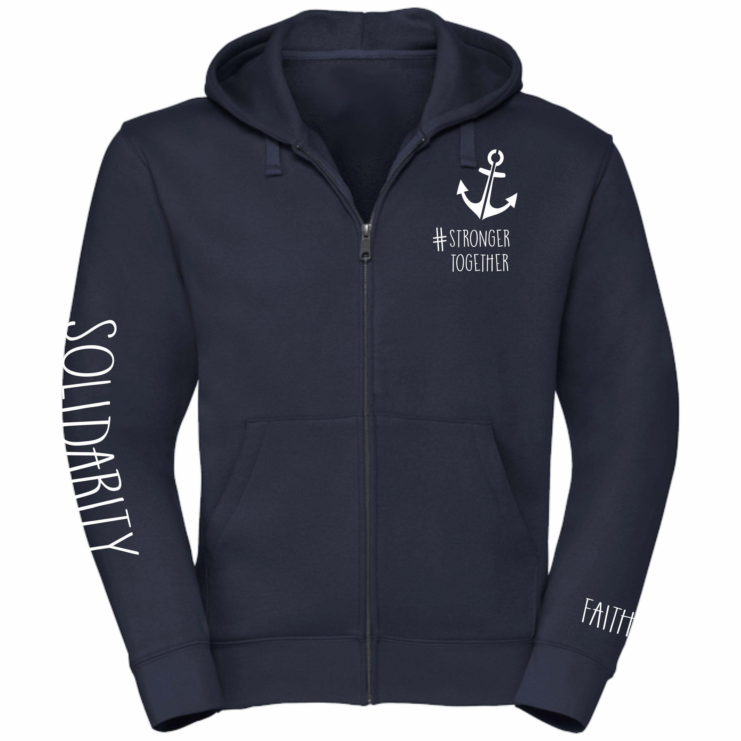 Herren Sweatjacke - #strongertogether dunkelblau XS