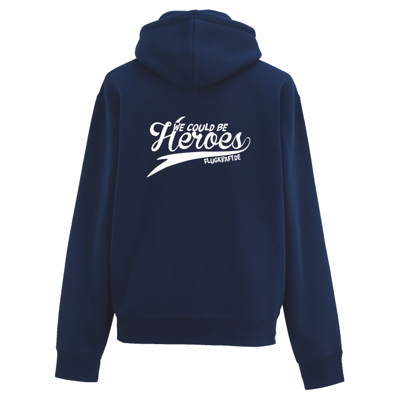 Herren Sweatjacke - We could be heroes dunkelblau 4XL
