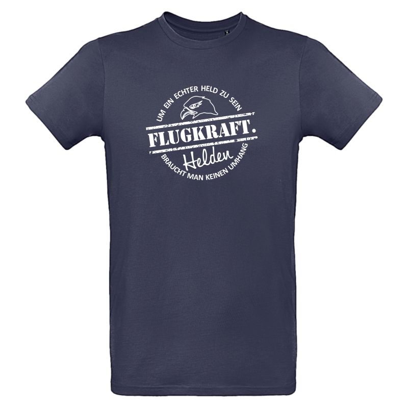 Herren T-Shirt - Helden Button dunkelblau 3XL