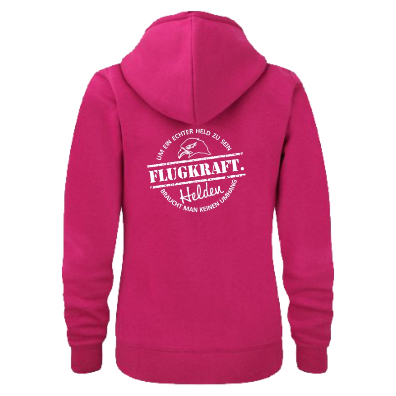 Damen Sweatjacke - Helden Button pink XL