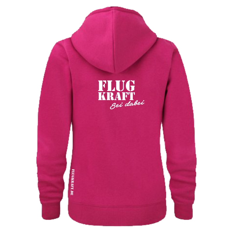 Damen Hoodie - Helden Button pink XL