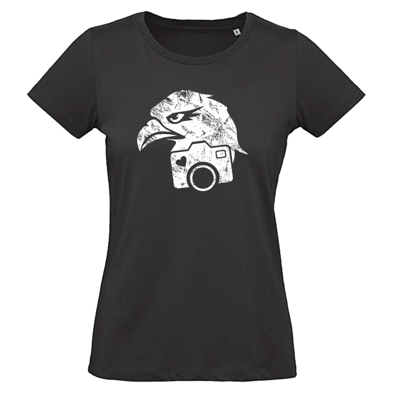 Damen T-Shirt - Vintage Adler schwarz 2XL