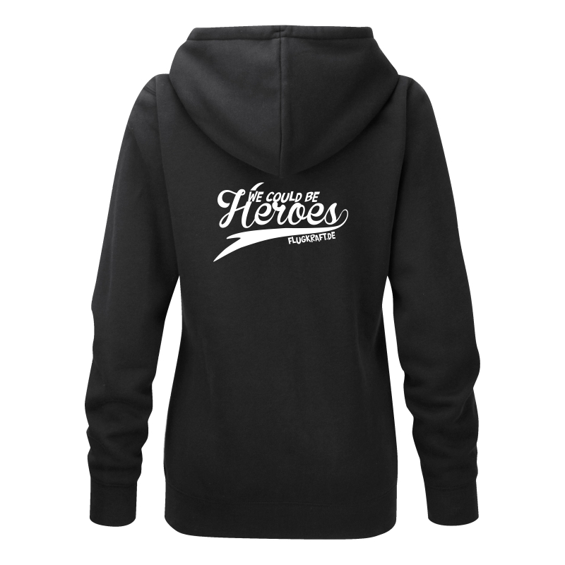 Damen Sweatjacke - We could be heroes schwarz M