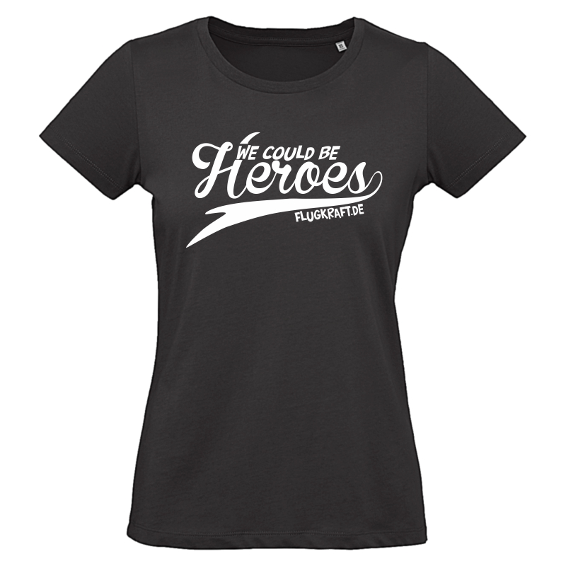 Damen T-Shirt - We could be heroes schwarz 2XL