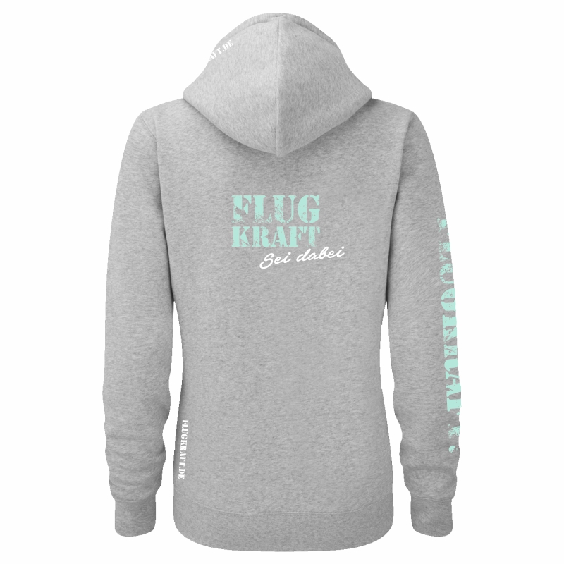 Damen Hoodie - Vintage Adler grau XL