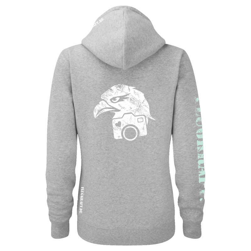 Damen Sweatjacke - Vintage Adler grau XL
