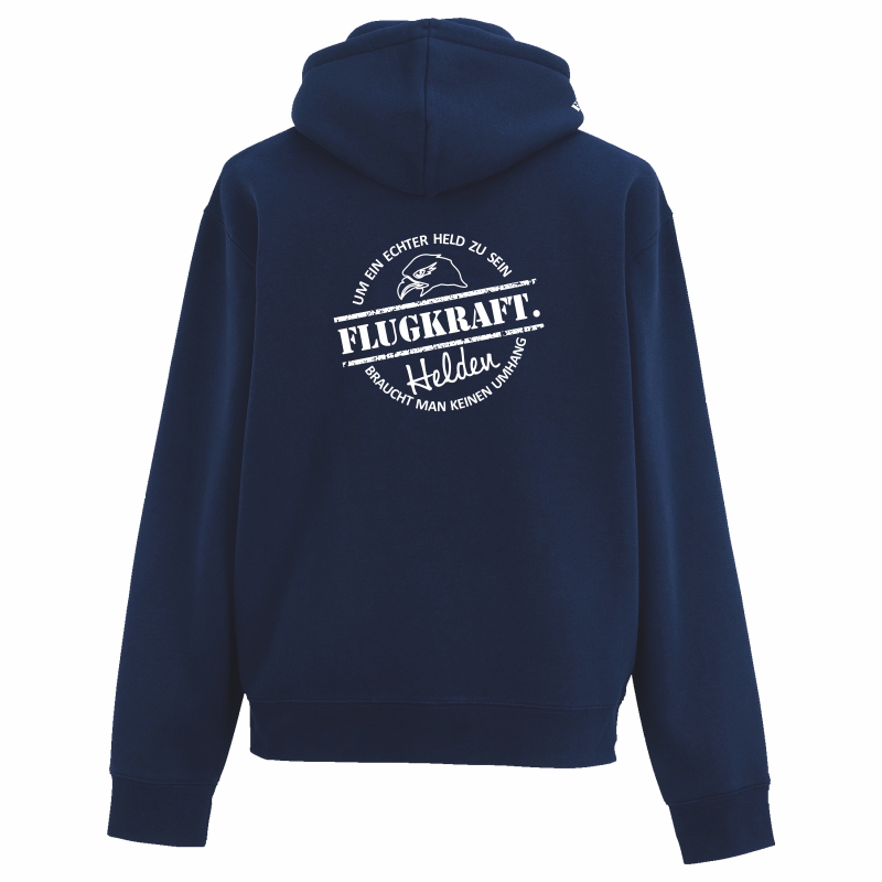 Herren Sweatjacke - Helden Button dunkelblau 4XL