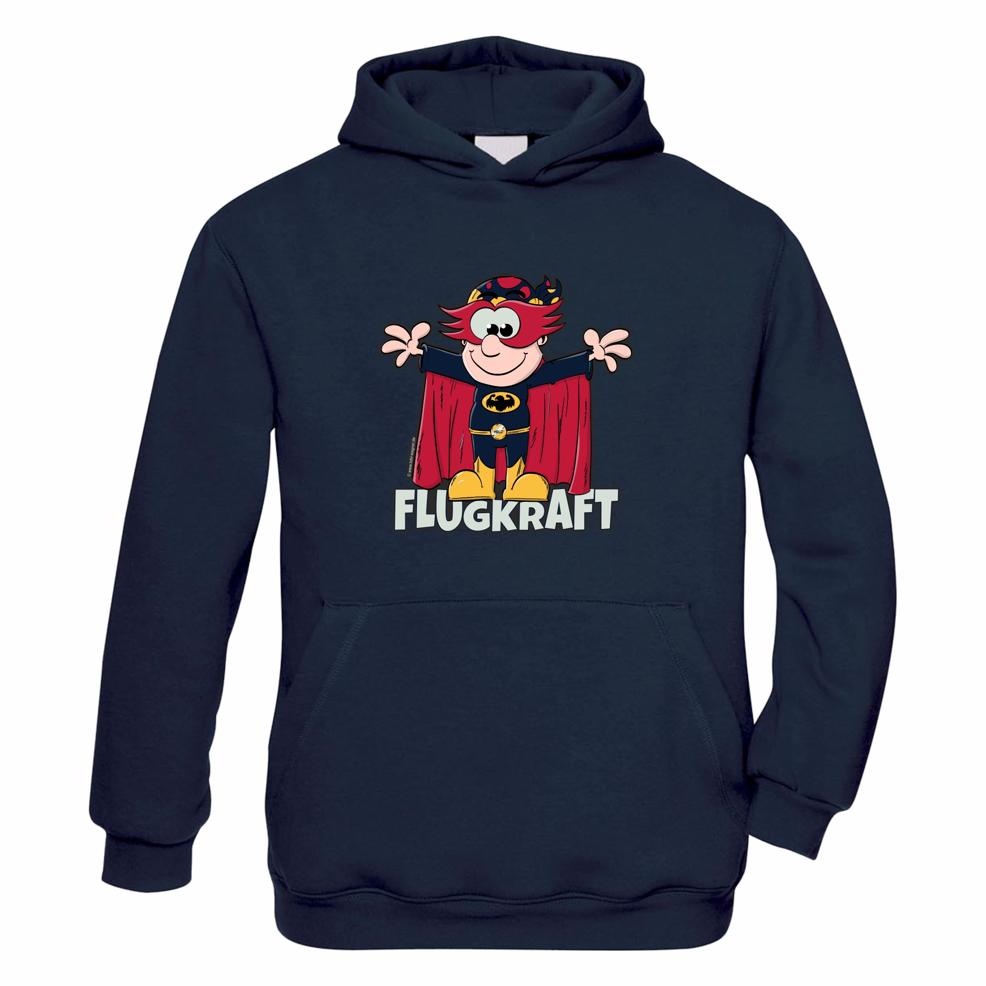 Kinder Hoodie - Comic Held dunkelblau 152-164