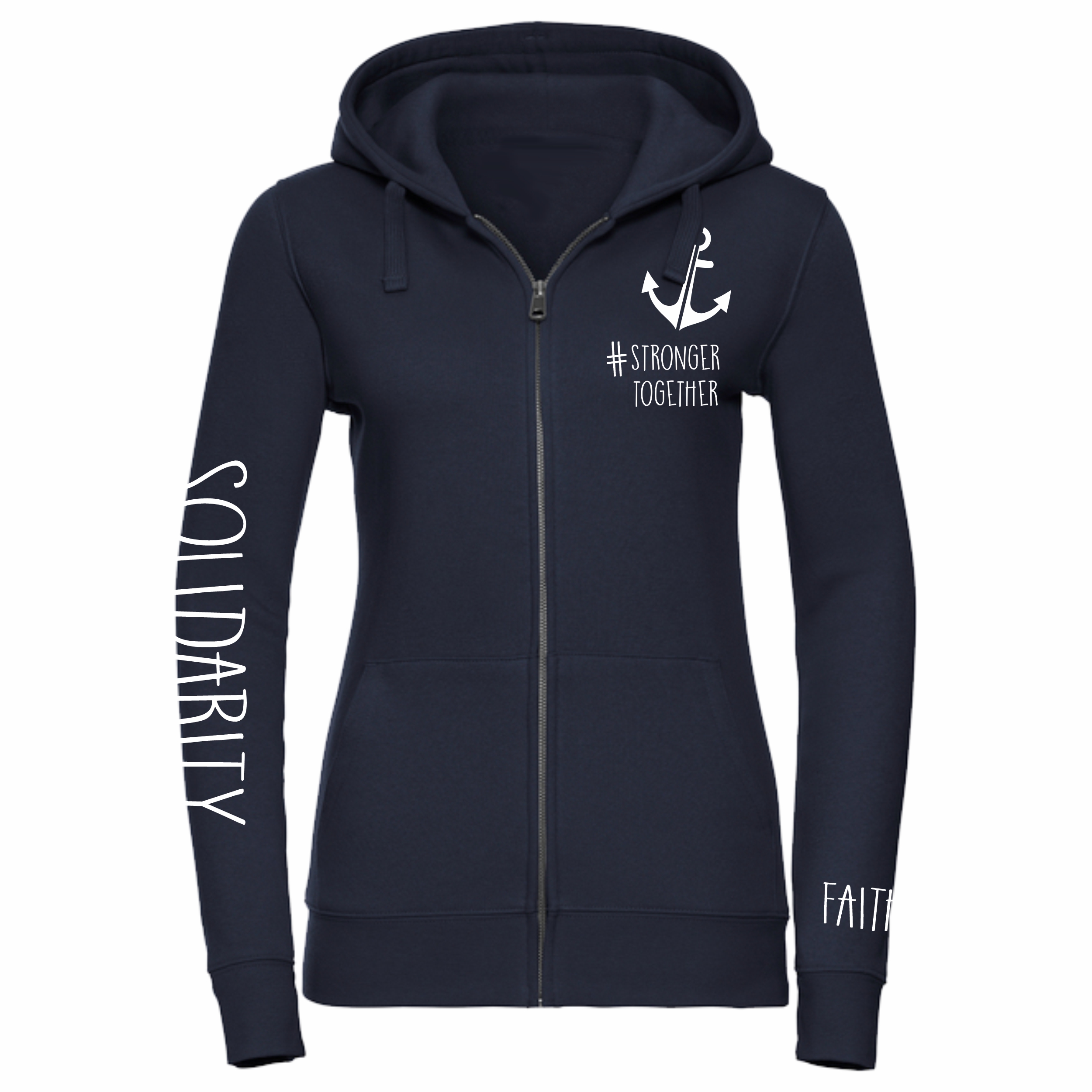 Damen Sweatjacke - #strongertogether dunkelblau XL