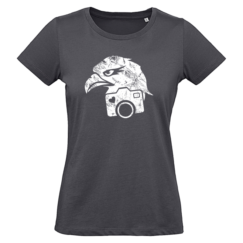 Damen T-Shirt - Vintage Adler dunkelgrau 2XL