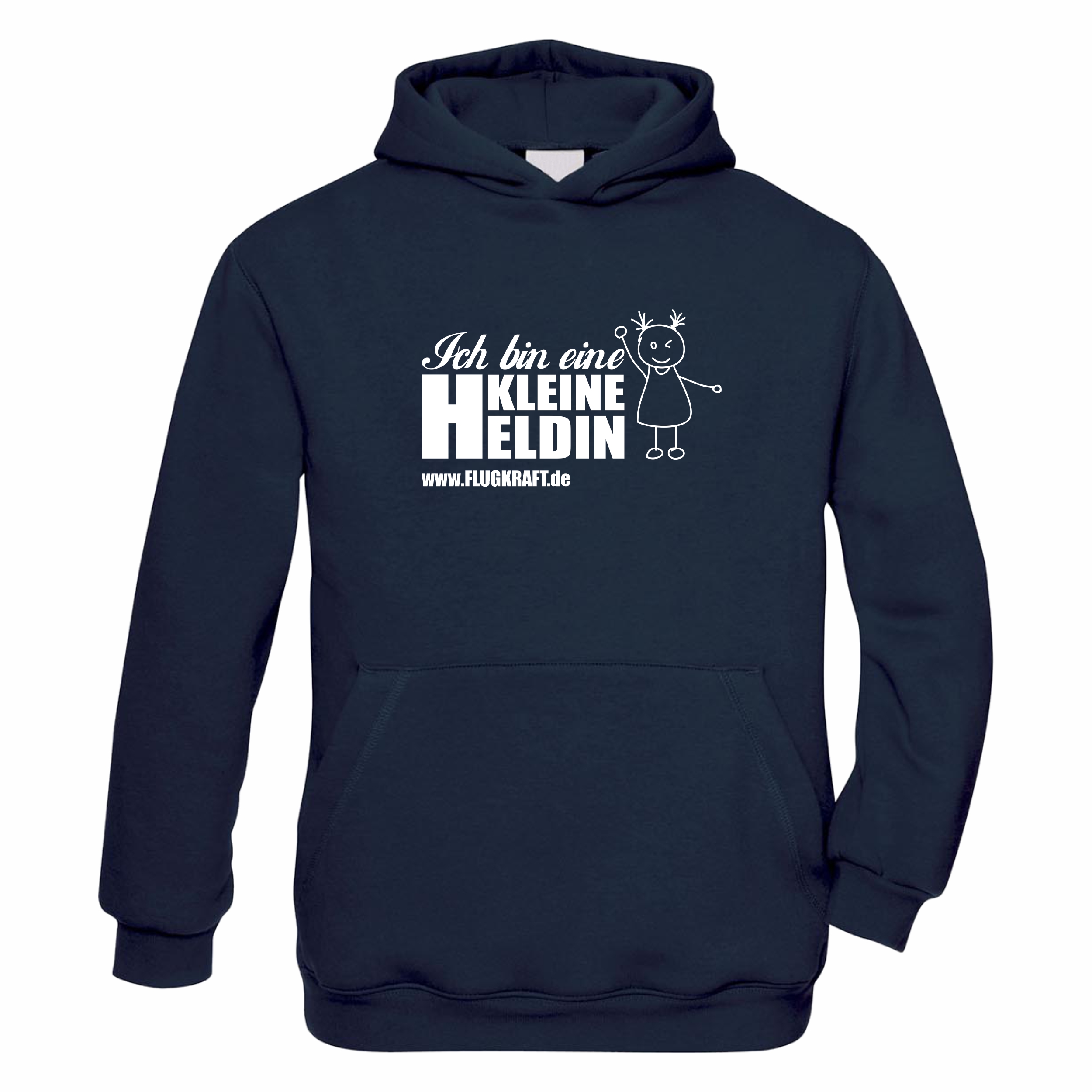 Kinder Hoodie - Ich bin eine kleine Heldin navy 152