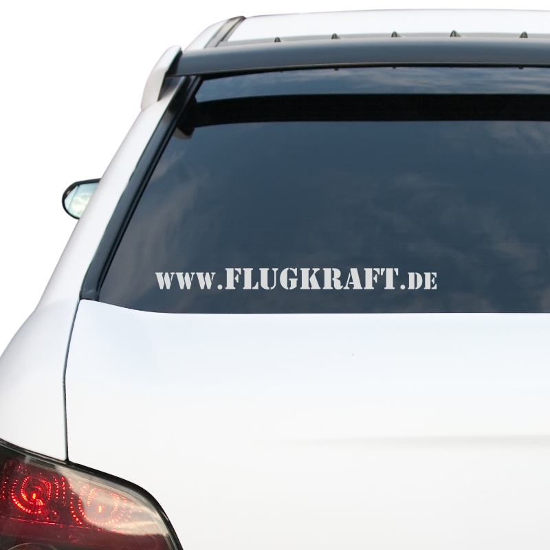 KfZ-Aufkleber - Flugkraft Schriftzug