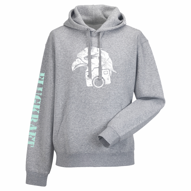 Herren Hoodie - Vintage Adler grau 4XL