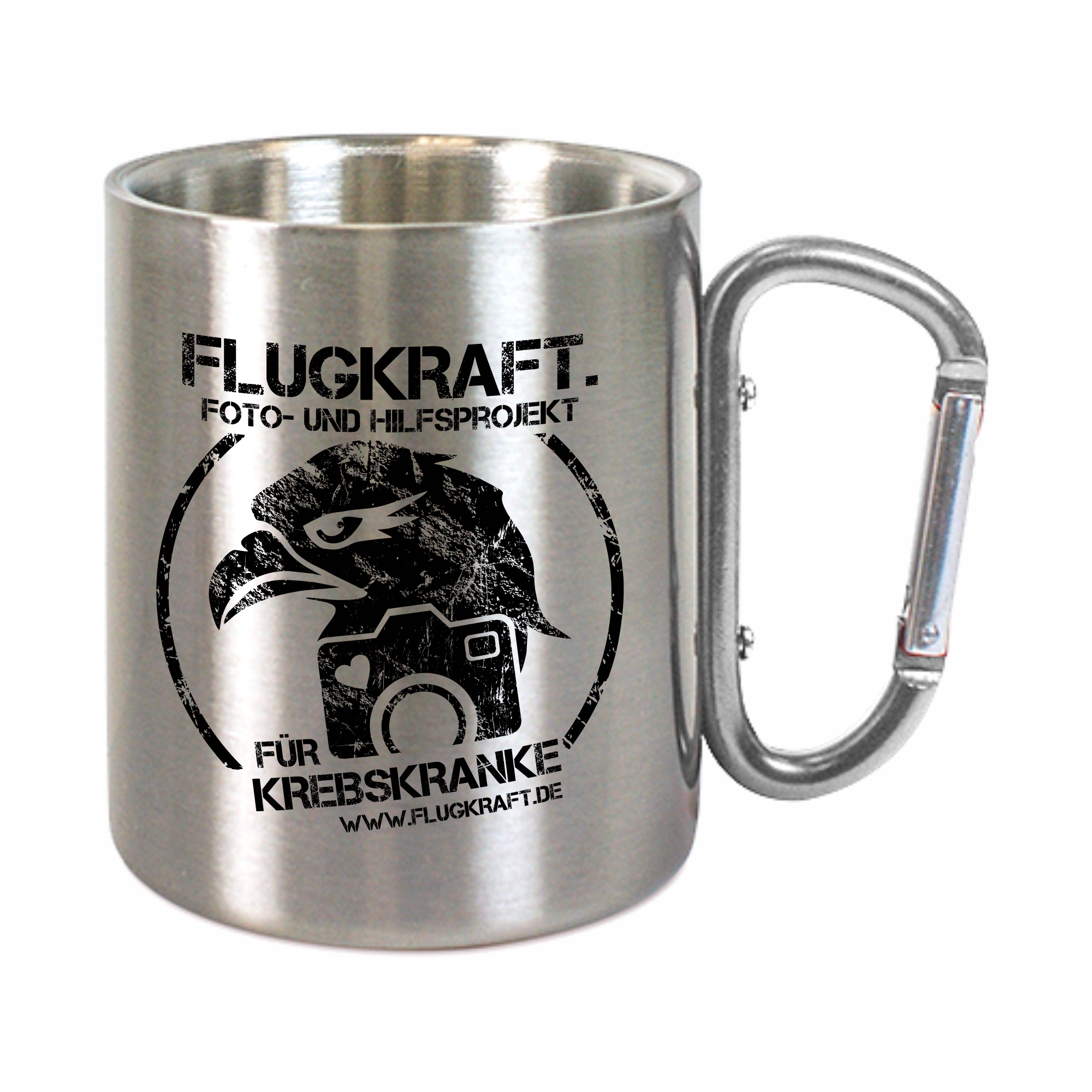 Flugkraft Edelstahl Tasse - Logo