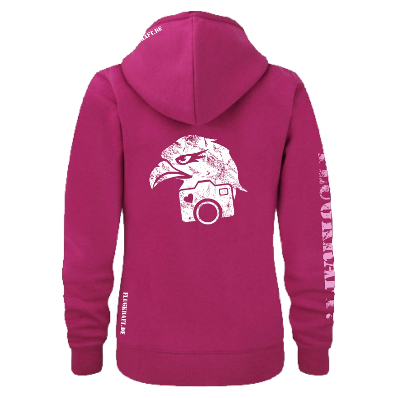 Damen Sweatjacke - Vintage Adler pink XS