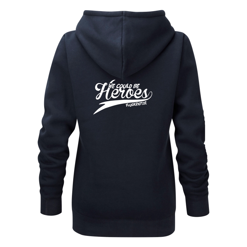 Damen Sweatjacke - We could be heroes dunkelblau M