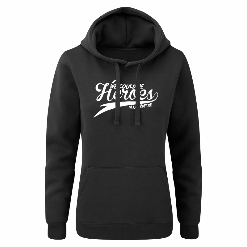 Damen Hoodie - We could be heroes schwarz XL