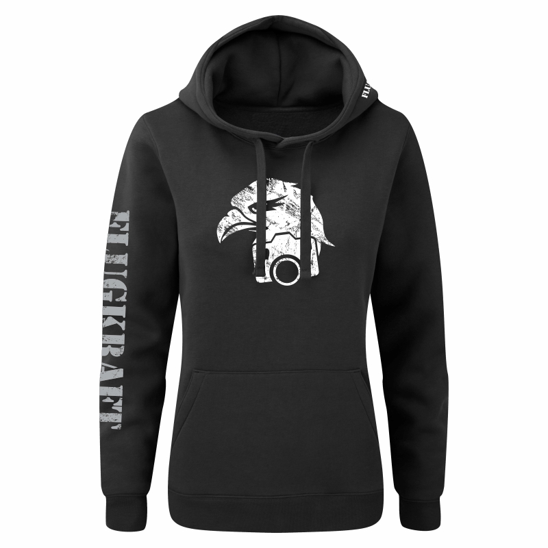 Damen Hoodie - Vintage Adler schwarz XL
