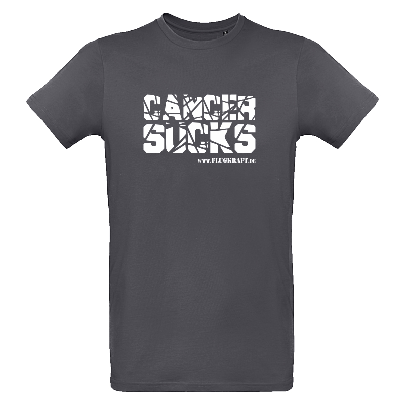 Herren T-Shirt - Cancer Sucks dunkelgrau 3XL