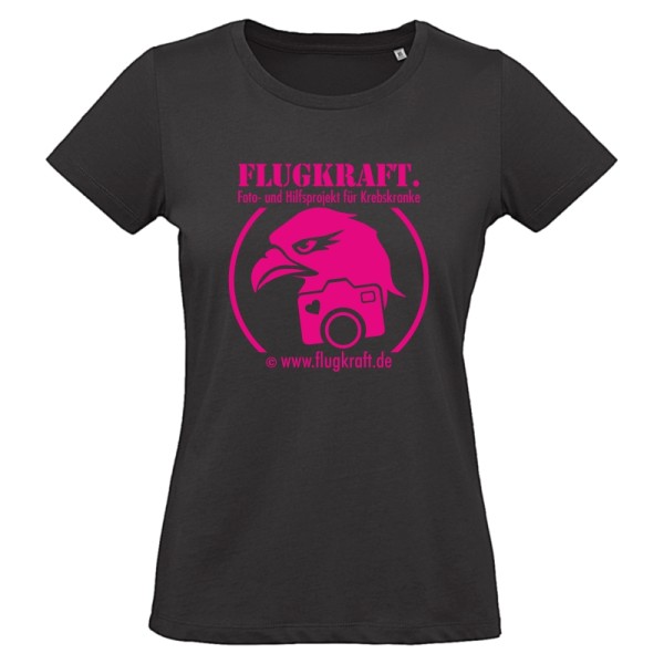 Damen T-Shirt - Logo neon
