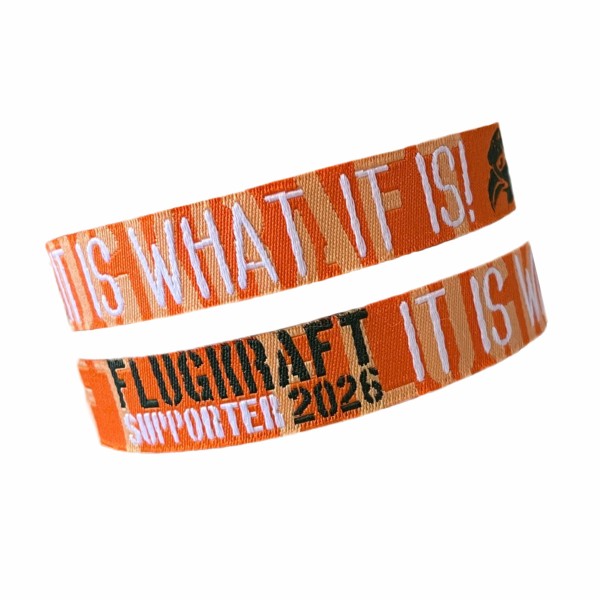 Flugkraft Stoffarmband Supporter 2026 orange