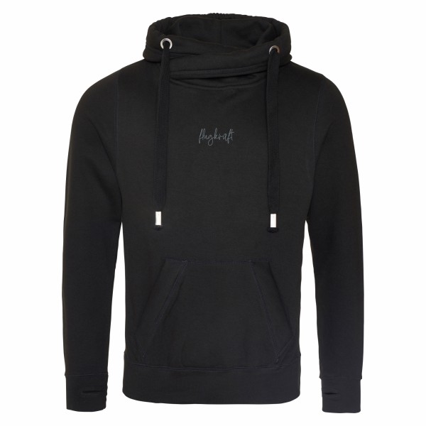 Unisex Cross Neck Hoodie - Flugkraft Schriftzug