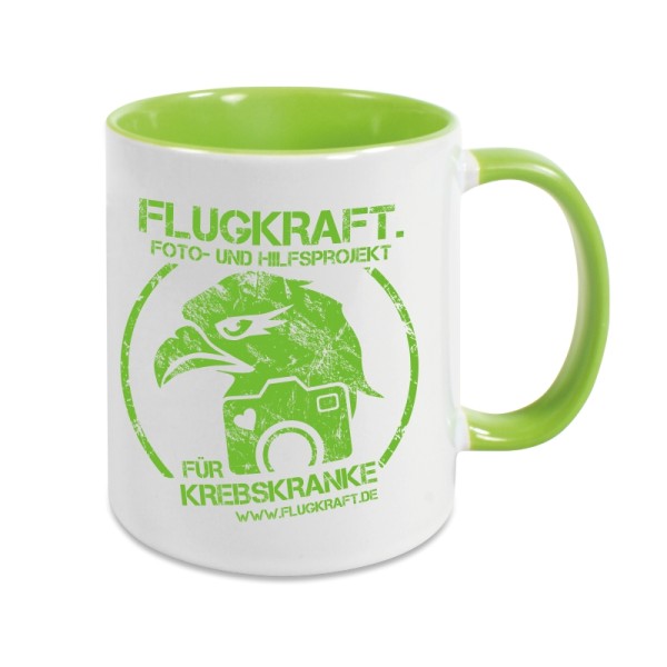 Flugkraft Tasse - Logo grün