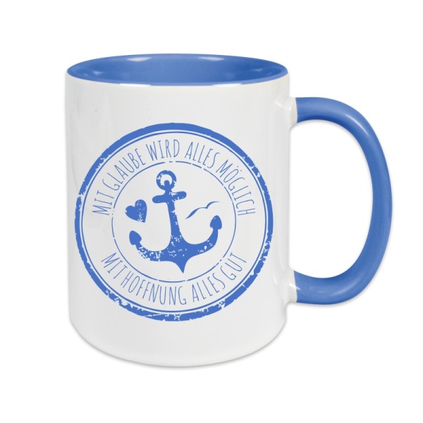 Flugkraft Tasse - Hoffnung hellblau