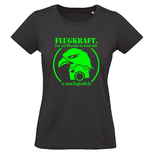 Damen T-Shirt - Logo neon