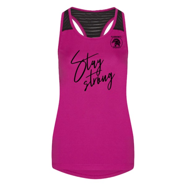 Damen Sport Top - Stay Strong pink